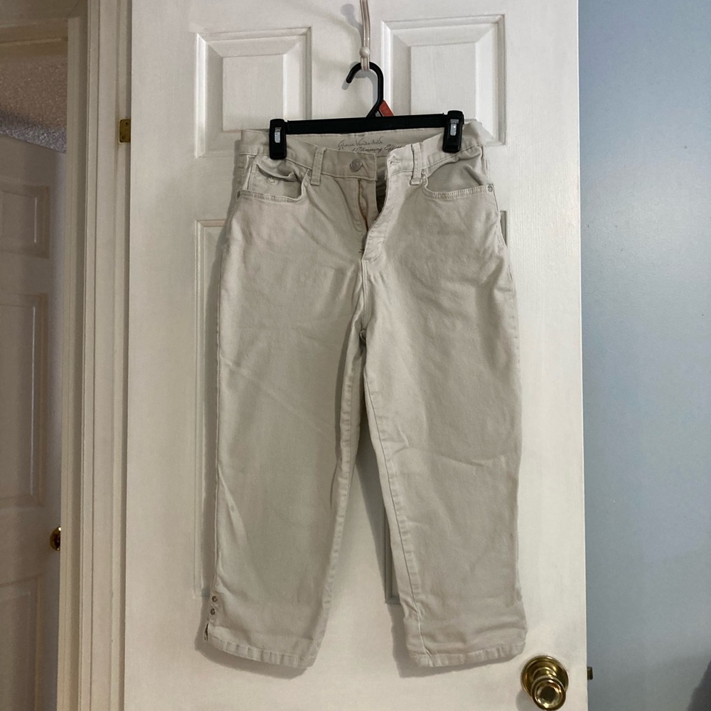 Gloria Vanderbilt Cream Slimming Pants